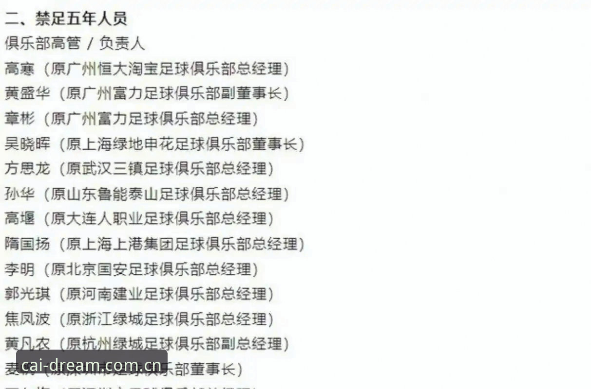 大发彩票历史走势怎么样 中国足坛反腐风暴第三批禁足名单解读与分析指南